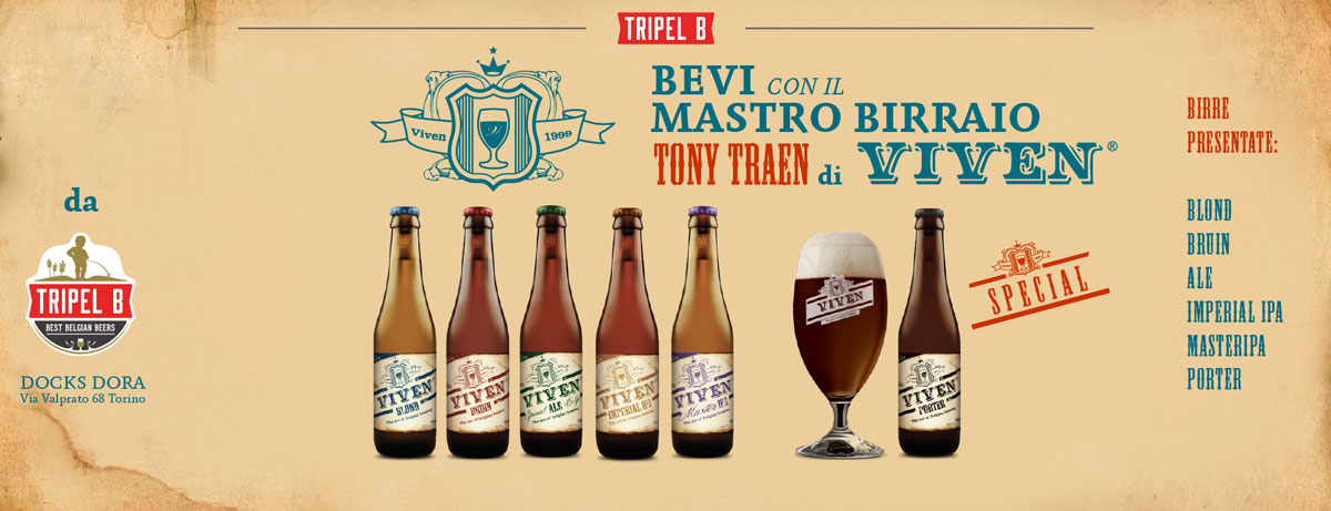 Bevi con il Mastro Birraio: VIVEN! Scopri le birre belghe a Torino con Tripel B e i Mastri Birrai de Belgio